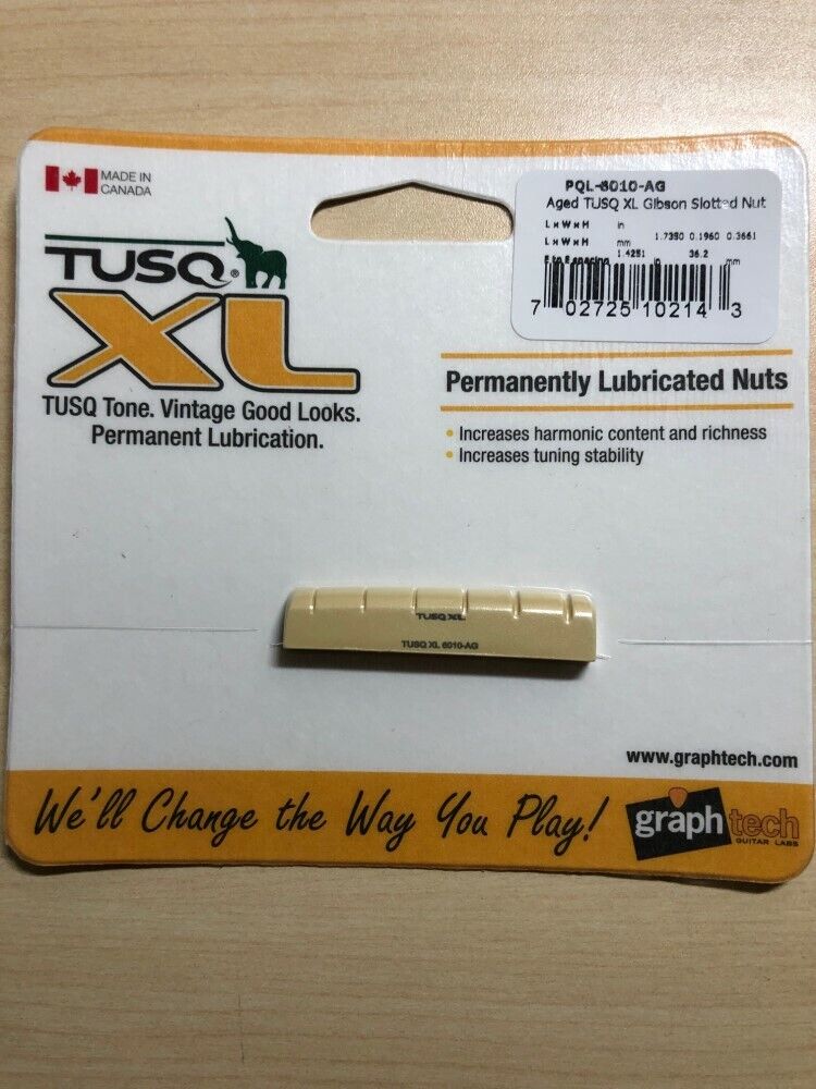 New TUSQ XL AGED JUMBO PRE 2014 GIBSON SLOTTED NUT: PQL-6010-AG