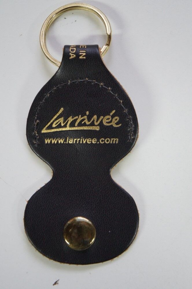 Larrivee Leather Key Ring Pick Pouch with 3 Larrivee Logo Picks