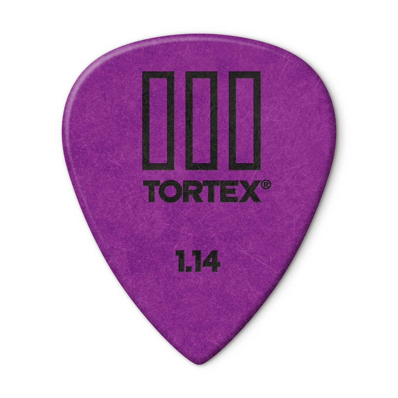6 Dunlop Tortex TIII Flat Picks 1.14mm