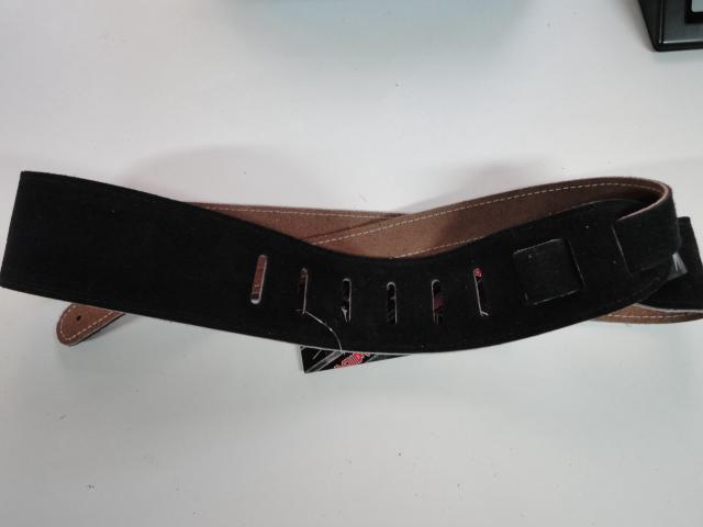 Perris Leather 2 1/2" Suede Strap Black P25S-202