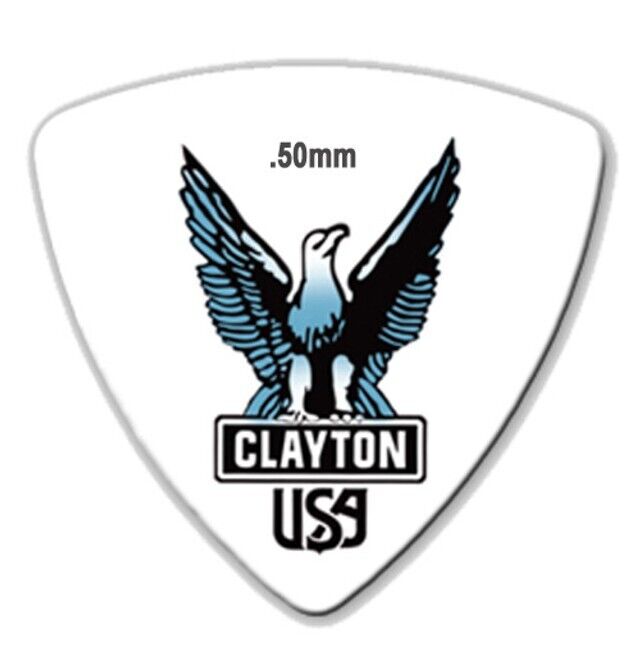6-Pack of Clayton Acetal Rounded Triangle Picks .50mm