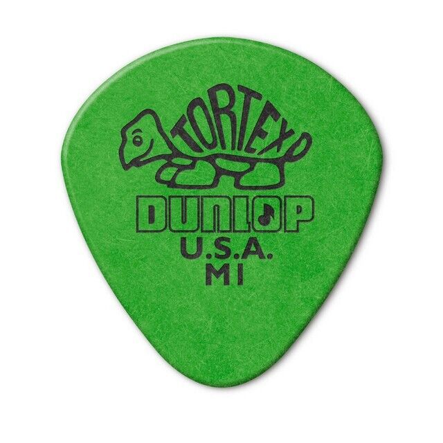 6 Pack of Dunlop Tortex Jazz Round Tip Green M1