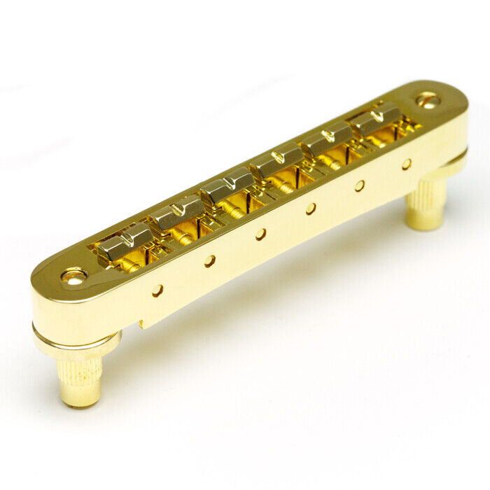 Graph Tech Resomax Nv1 4mm Tune-O-Matic Bridge-Resomax Saddles Gold PM-8843-G0