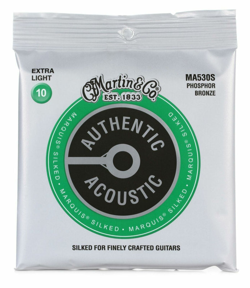 Martin Authentic Acoustic Marquis Silked Guitar Strings Phosphor Bronze 10-47