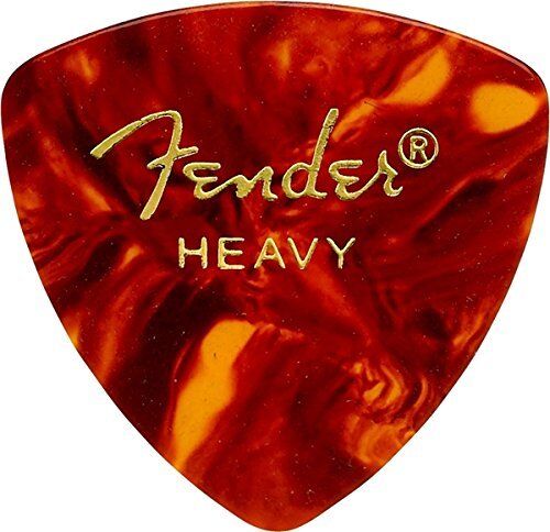 6 Pack Fender 346 Rounded Triangle Shell Picks - Heavy
