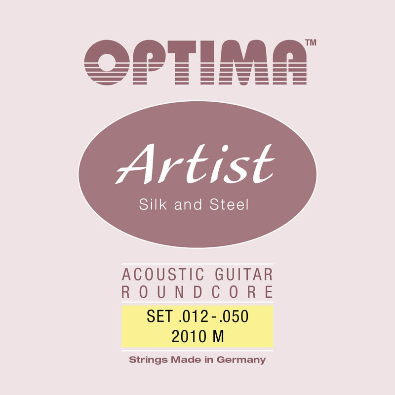 Optima Artist Acoustic Guitar Strings Silver Plated Copper with Silk 12-50