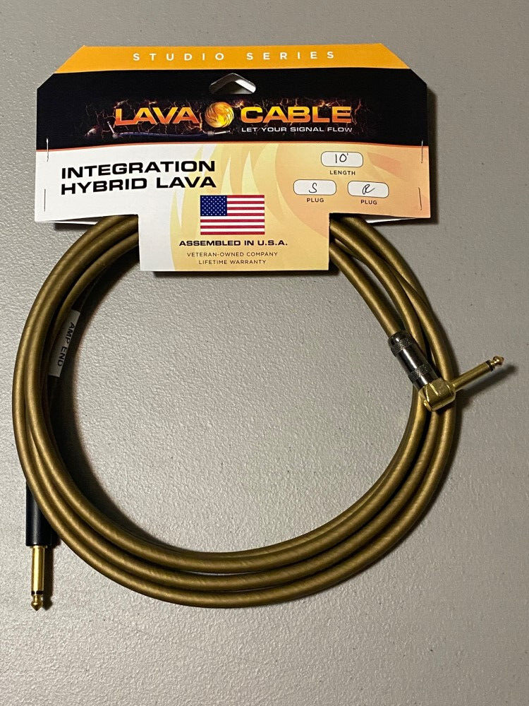 Lava Cable Van Den Hul Hybrid Instrument Cable 10ft Right Angle to Straight