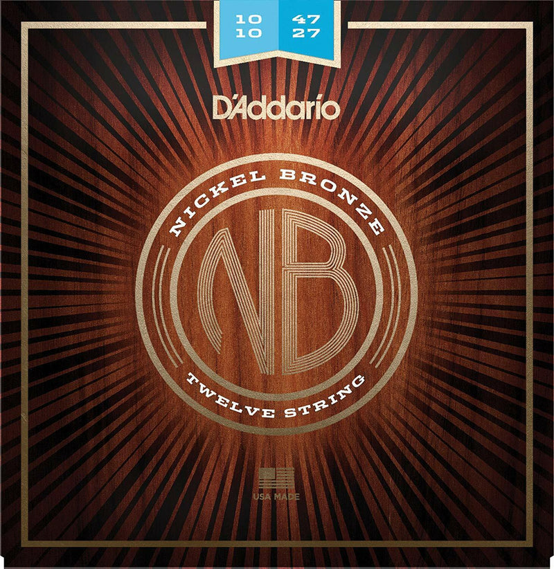 D'Addario Nickel Bronze 12 String Acoustic Guitar Strings Lite