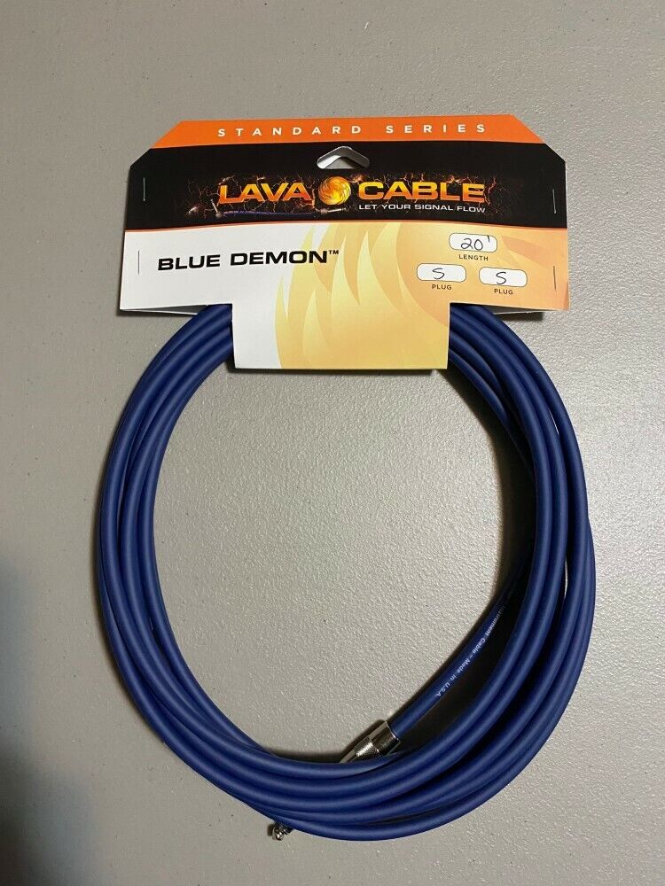 Lava Cable Blue Demon Instrument Cable - 20ft Straight to Straight