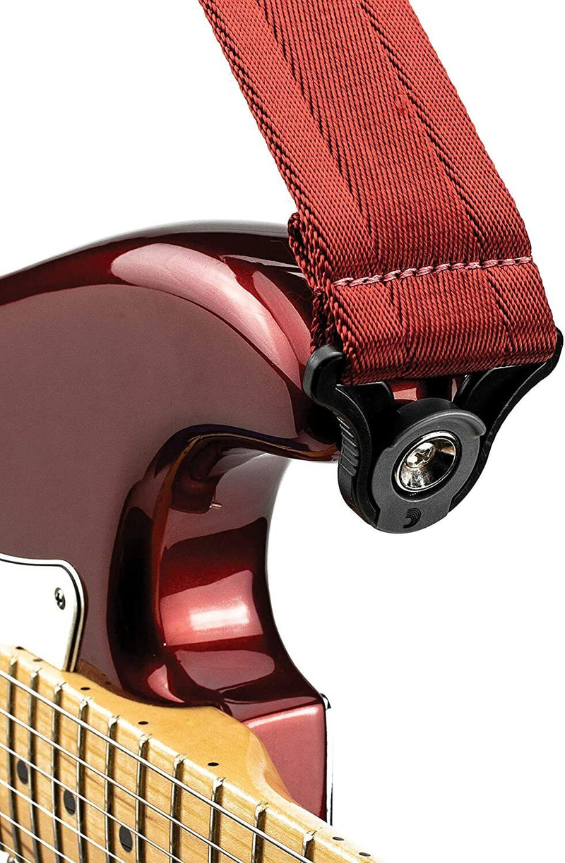 D'Addario Accessories Auto Lock Guitar Strap - Blood Red (50BAL11)