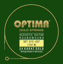 Optima 24K Gold Acoustic Guitar Strings Medium 13-57 1747.M