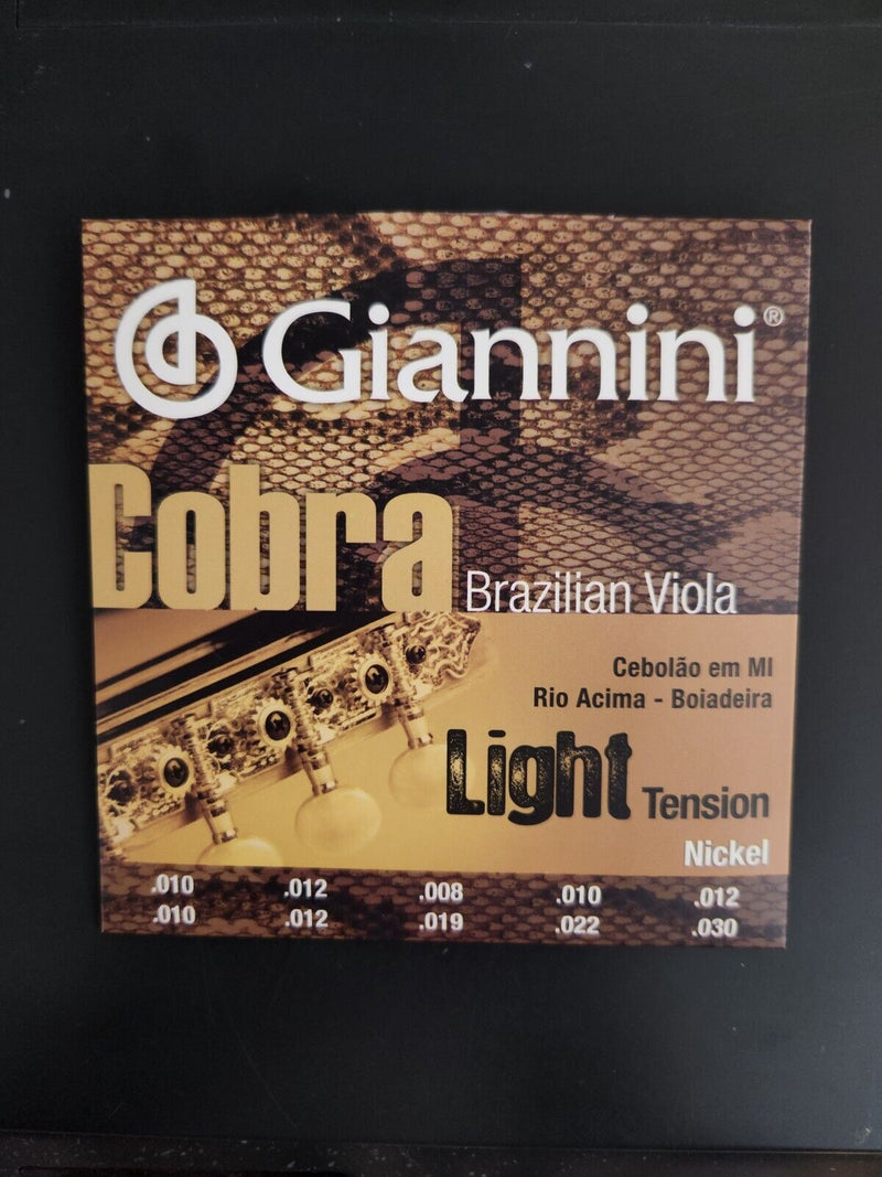 2 Pack Giannini Cobra Strings for Brazilian Viola Nickel GESVNL Light