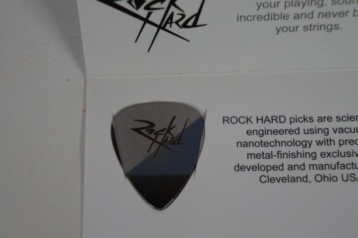 Rock Hard Coated Stainless Steel Guitar Pick Silicon Straight Shadow