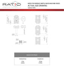 Graph Tech PRN-4424-N0 Ratio 3 + 3 Waffle-Back vintage Fender Style Machine Head