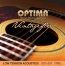 Optima Vintage Flex Low Tension Acoustic Guitar Strings Light 12-51