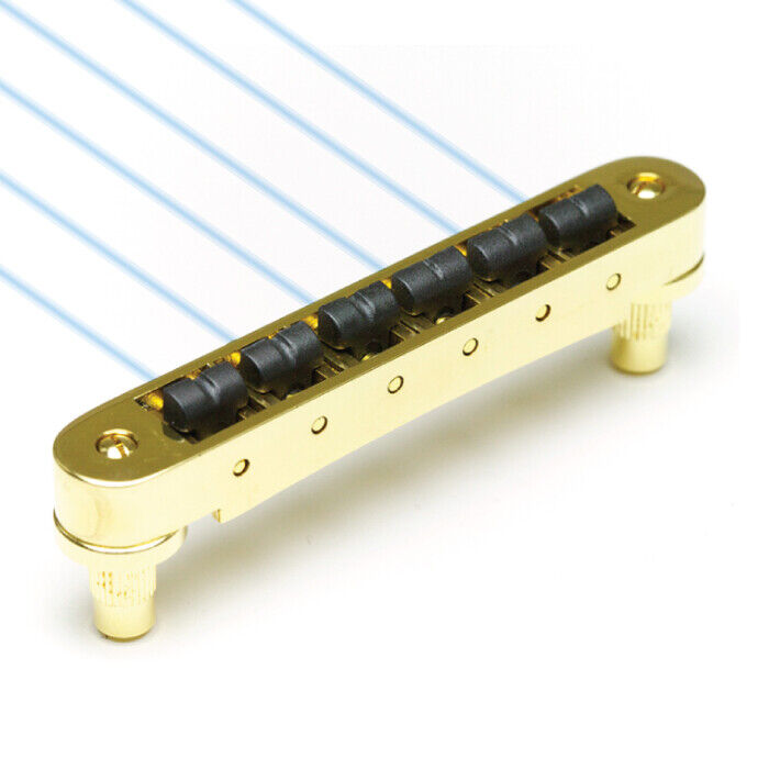 Graph Tech GHOST RESOMAX NV2 BRIDGE 4MM - GHOST PIEZO SADDLES Gold PN-8843-G0