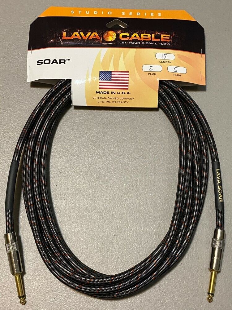 Lava Cable Soar Studio Series Instrument Cable 15' Straight to Straight