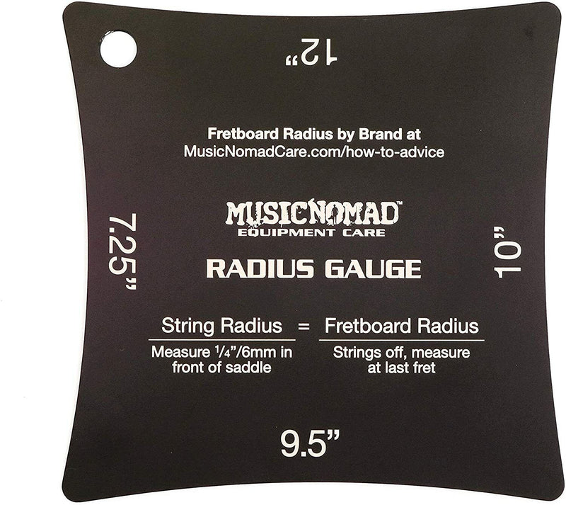 Music Nomad Precision Fretboard and String Radius Gauge Tool-2 pc. Set (MN603)