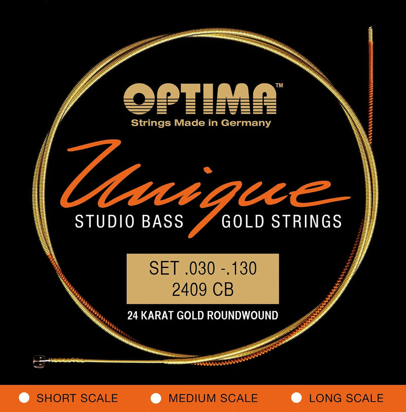 Optima UNIQUE 24K GOLD 6 String Bass .030-.130 Low-B High-C 2409.CB