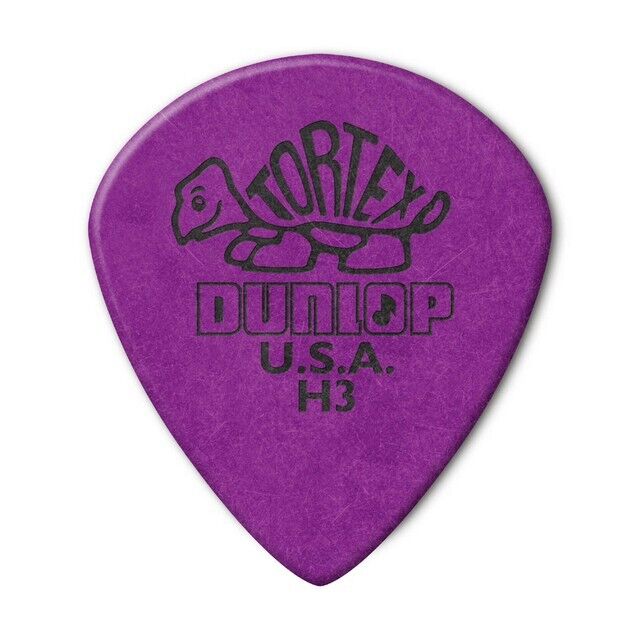 6 Pack of Dunlop Tortex Jazz Sharp Tip Purple H3 - 472RH3