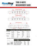 Graph Tech Resomax Nv1 6mm Tune-O-Matic Bridge-Resomax Saddles Bk Nkl PM-8863-BN