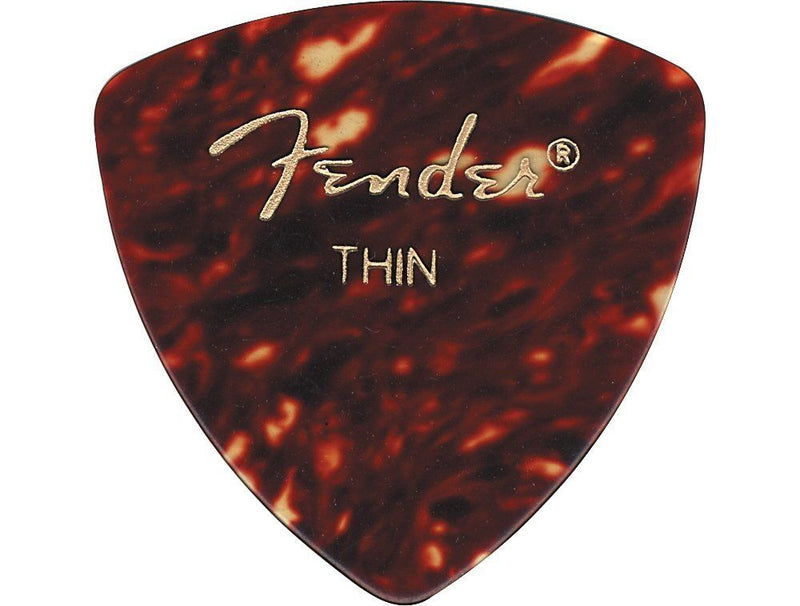 6 Pack Fender 346 Rounded Triangle Shell Picks - Thin