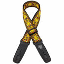 Lock-It Retro Vintage 2 Inch Locking Guitar Strap - Lemon Chill