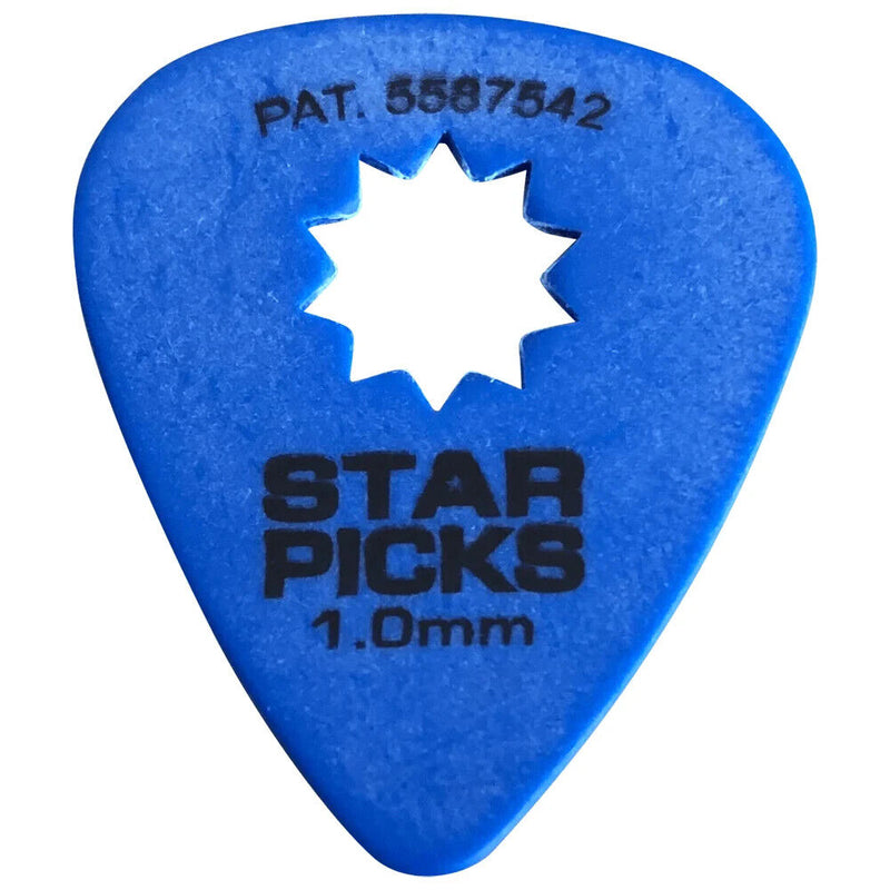 Pack of 8 Everly Star Picks - Blue (1.0mm)