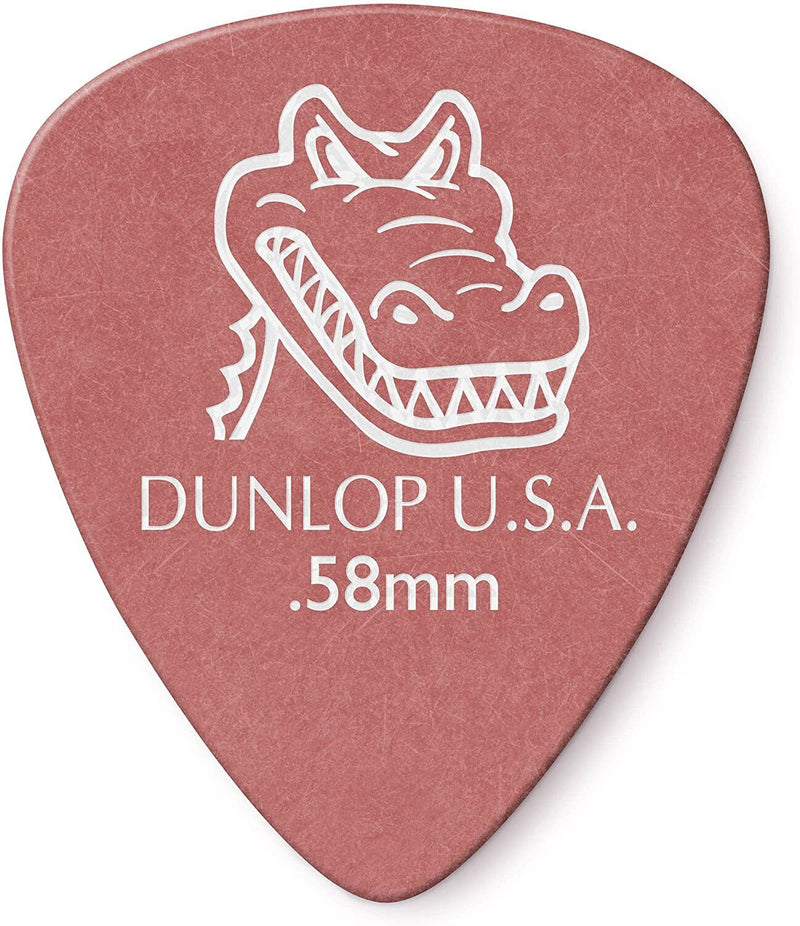 Pack of 6 Dunlop Gator Grip Picks - .58mm