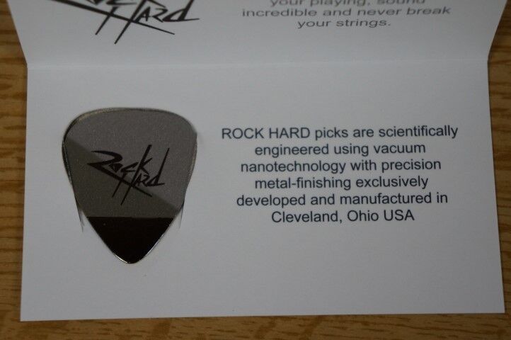 Rock Hard Coated Stainless Steel Guitar Pick Night Vision Straight  Shadow
