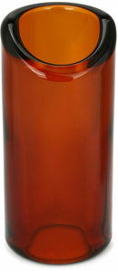 The Rock Slide Custom Moulded Glass Guitar Slide - Amber Medium